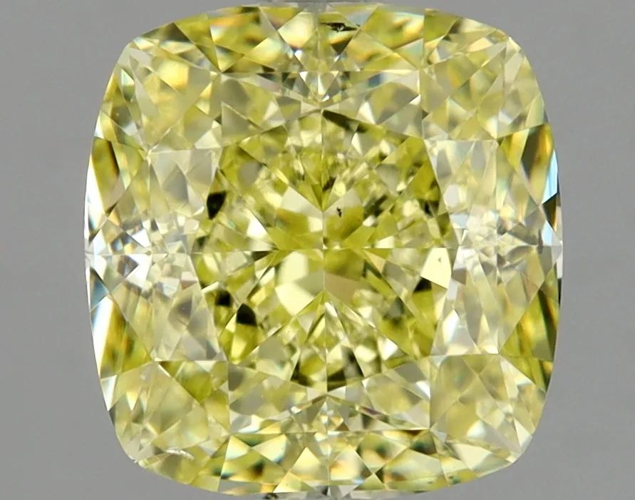 Cushion Brilliant 1.91 Yellow SI1 FNT