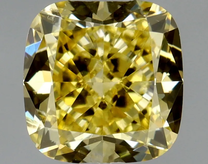Cushion Brilliant 0.61 Yellow SI1 MED