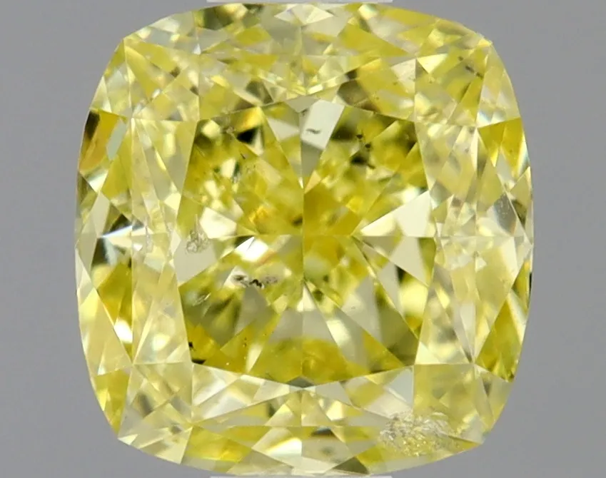Cushion Brilliant 0.51 Yellow SI2 FNT
