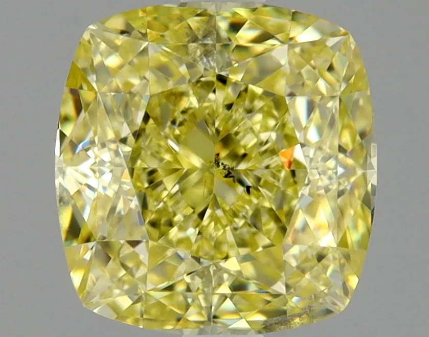 Cushion Brilliant 2.03 Yellow SI2 NON