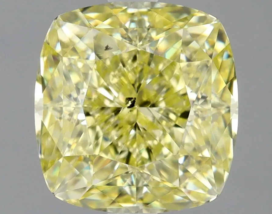 Cushion Brilliant 2.56 Yellow SI2 MED