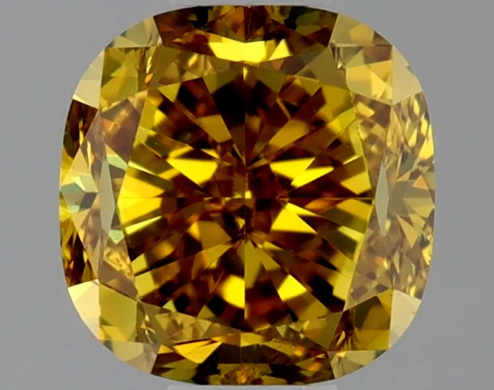 Cushion Brilliant 0.53 Yellow VVS2 NON