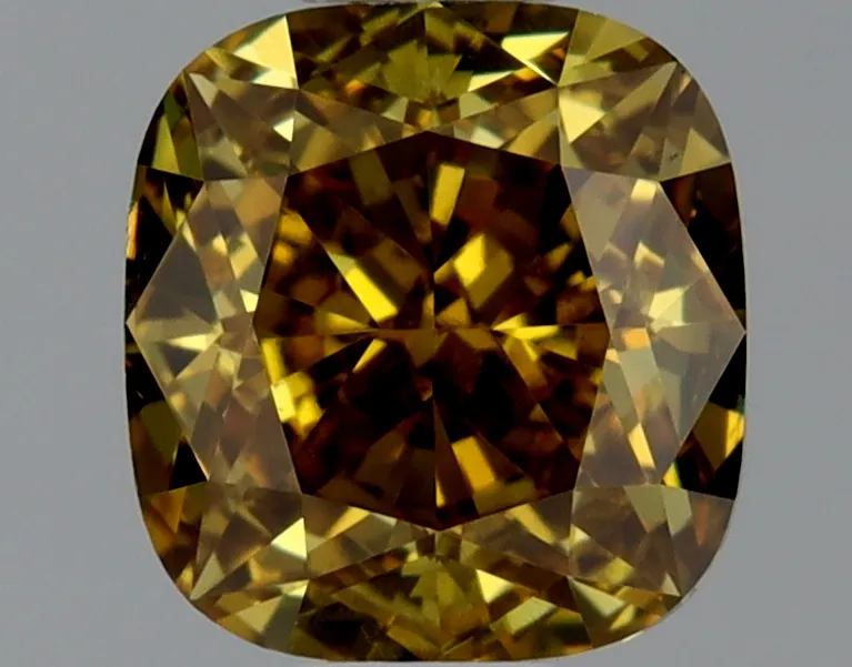 Cushion Brilliant 0.61 Yellow VS2 NON