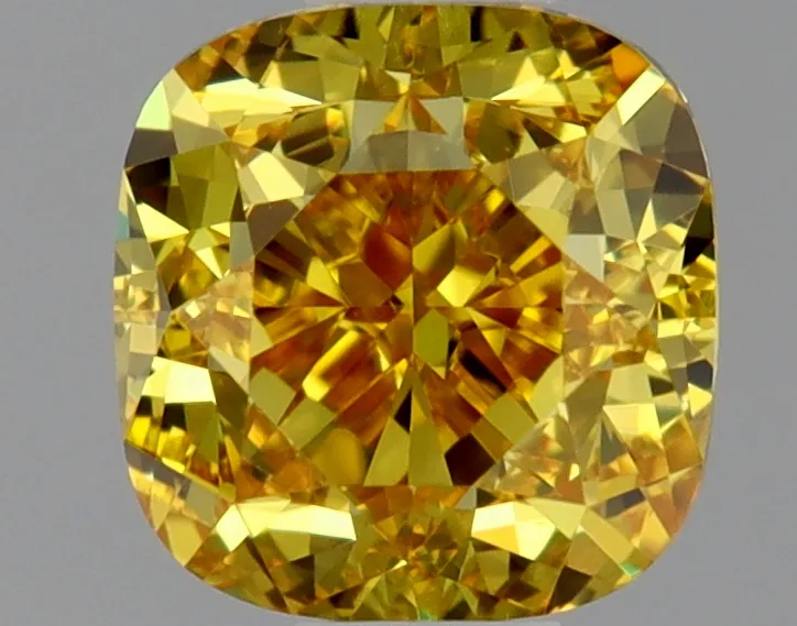 Cushion Brilliant 0.59 Yellow VS1 FNT