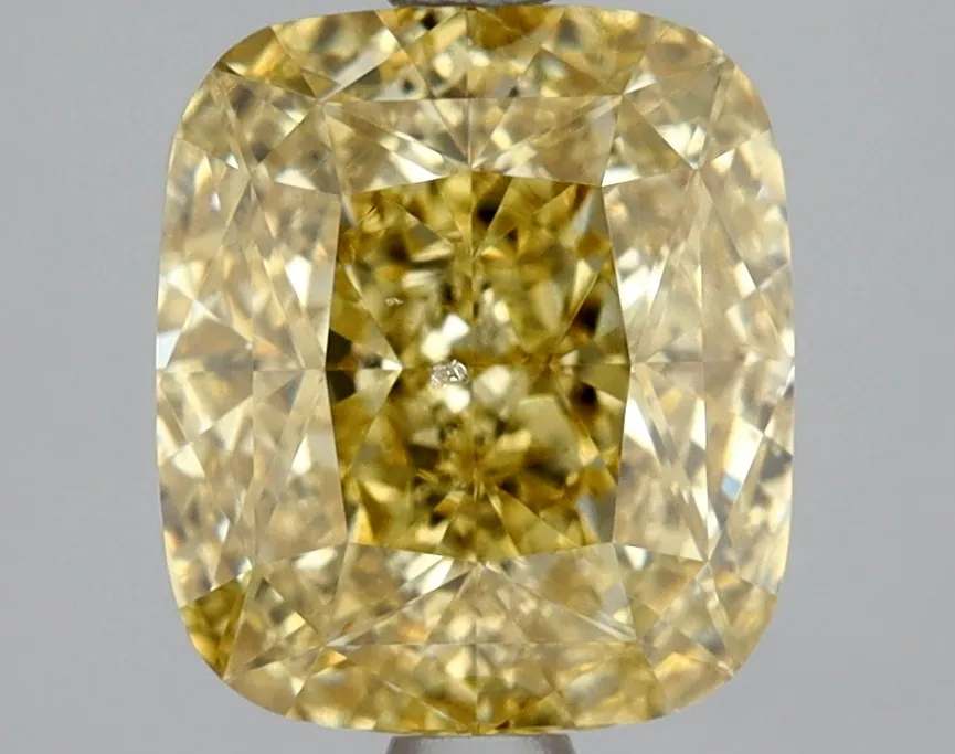 Cushion Brilliant 3.02 Yellow SI2 NON