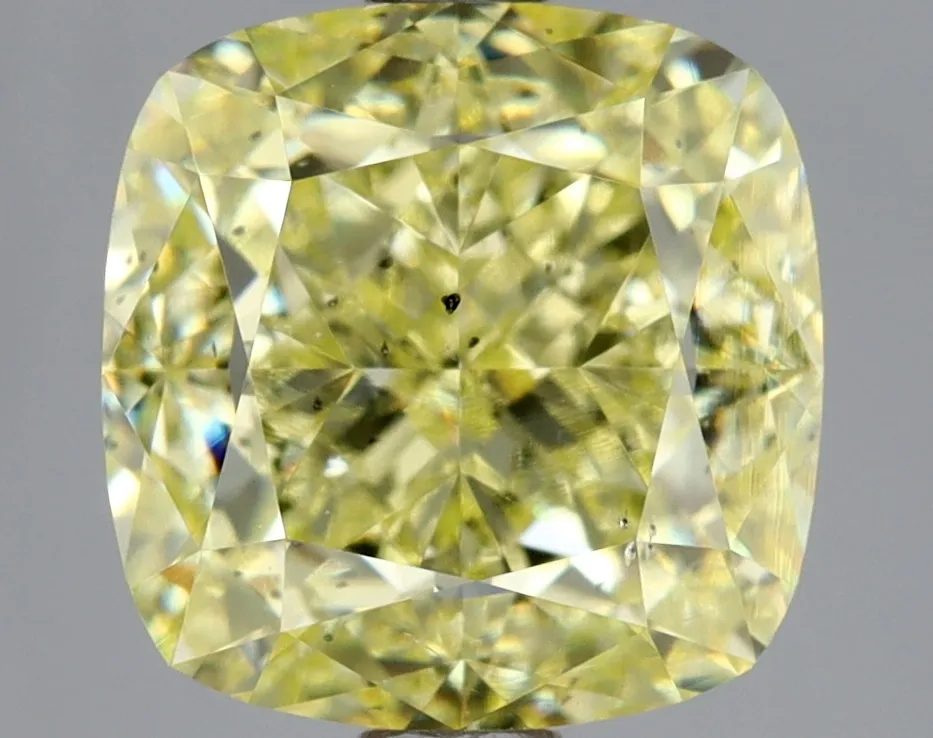 Cushion Brilliant 3.01 Yellow SI2 MED
