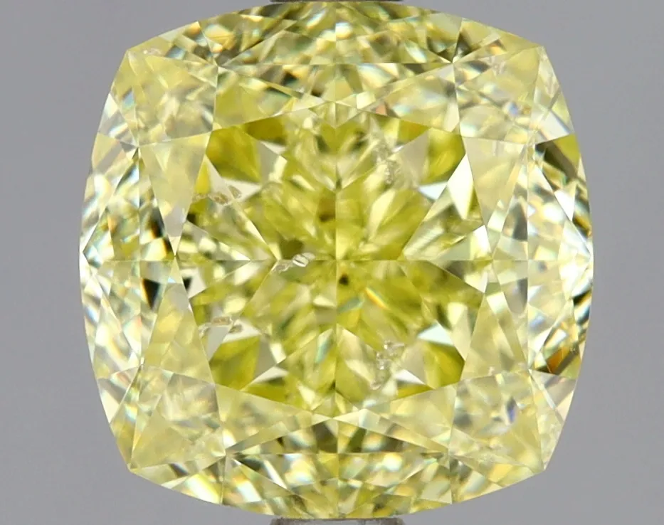 Cushion Brilliant 3.02 Yellow SI2 MED